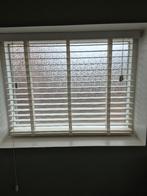 Witte houten Luxaflex 50 mm, Ophalen, Gebruikt, 100 tot 150 cm, Wit