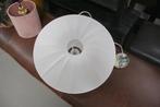 Leuke ronde hanglamp UFO wit stof Ø50 cm., Ophalen of Verzenden, Zo goed als nieuw, Metaal
