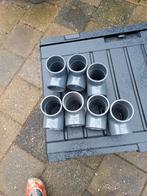 7x PVC hogedruk t-stum 63mm, Pvc, Overige typen, 60 tot 80 mm, Nieuw