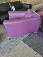 Bert Plantagie Monty | Fauteuil | Leer paars, Modern design, Info@andriesign.nl, Ophalen of Verzenden, Zo goed als nieuw