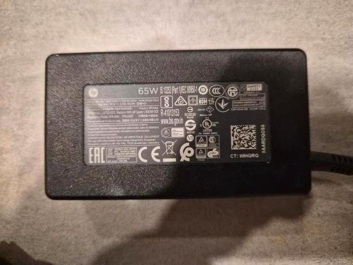 65W Originele HP Adapter 19.5V 3.33A 7.4X5.0mm Center Pin, Computers en Software, Laptop-opladers, Zo goed als nieuw, Ophalen of Verzenden