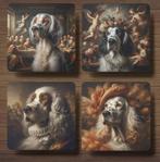 Engelse Setter Barok onderzetters met houder, Verzenden, Nieuw, Glas of Kopje