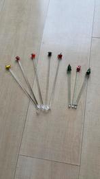 Diverse GLAZEN COCKTAIL ROERSTAAFJES. w. o. 3 KERSTSTAAFJES., Ophalen of Verzenden, 25 tot 50 cm, 50 tot 100 cm, Minder dan 100 cm