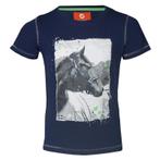 Blauw Red Horse Print T-shirt maat 164, Kinderen, Dressuur, Nieuw, Ophalen of Verzenden