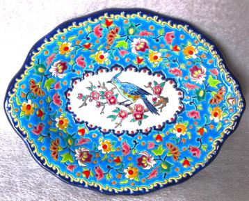 Grote ovale schaal Emaux de Longwy (28.5cm!).   beschikbaar voor biedingen