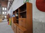 XL Formule Wandmeubel Teak | Vintage Grote Modulaire Kast, Metaal, 250 tot 300 cm, Gebruikt, Met deur(en)