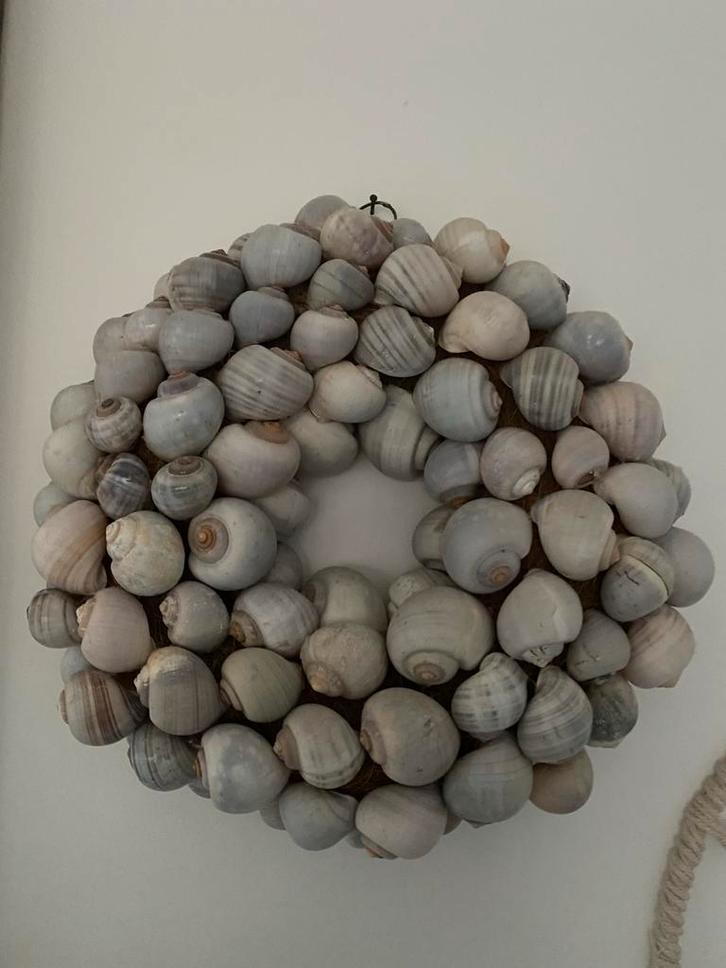 Schelpen Krans - Mossel krans, Huis en Inrichting, Woonaccessoires | Kransen, Zo goed als nieuw, Ophalen of Verzenden