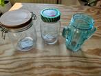 Glazen potjes, Huis en Inrichting, Keuken | Potten en Pannen, Ophalen of Verzenden, Gebruikt, Glas, Pot, Bus of Blik
