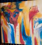 Paramount Abstract Schilderij van olifanten., Ophalen of Verzenden