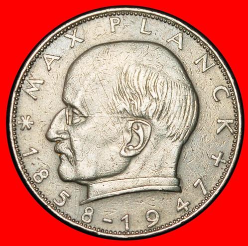 Ⰶ NOBEL PRIZE 1918: GERMANY 2 MARKS 1958G PLANCK (1858-1947), Postzegels en Munten, Munten | Europa | Niet-Euromunten, Losse munt