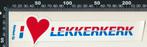 Sticker: Lekkerkerk - I love - Rabobank, Verzamelen, Stickers, Ophalen of Verzenden, Zo goed als nieuw, Bedrijf of Vereniging