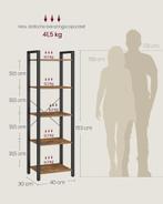 Boekenkast-30D x 39,6B x 154H, Kunststof, Nieuw, 150 tot 200 cm, 25 tot 50 cm