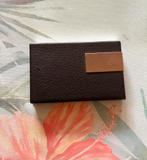 VISITEKAARTJES mapje, HOUDER van metaal en leer, Ophalen of Verzenden