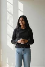 Stine Goya – Luxurious Black Round Neck Top – S 🌟🌷, Kleding | Dames, Zwart, Ophalen of Verzenden, Zo goed als nieuw, Maat 36 (S)