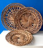 Vintage rieten rotan wanddeco schalen borden, Huis en Inrichting, Woonaccessoires | Wanddecoraties, Ophalen of Verzenden, Gebruikt