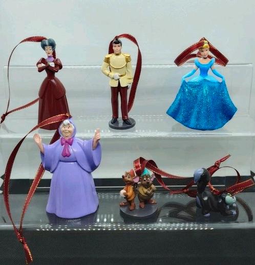 Disney Assepoester Cinderella set kerst ornamenten ornament, Verzamelen, Disney, Assepoester of Belle, Ophalen of Verzenden