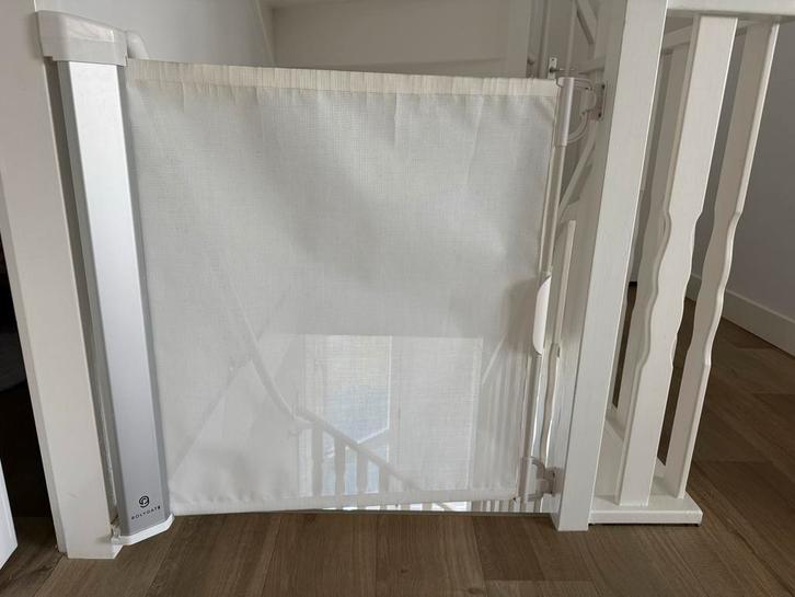 Rolygate Oprolbaar Traphekje - veilig en zit niet in de weg, Kinderen en Baby's, Traphekjes, Zo goed als nieuw, Oprolhekje, Overige materialen