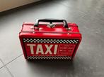 Retro, vintage blikken koffertje opschrift Taxi, Verzamelen, Blikken, Overige merken, Gebruikt, Overige, Ophalen of Verzenden