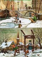 kerstkaart, Verzamelen, Ansichtkaarten | Themakaarten, Verzenden, Gelopen, Feest(dag)