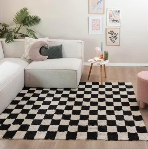 Retro chess 160*230 katoen! Nieuw, Huis en Inrichting, Stoffering | Tapijten en Kleden, Nieuw, 150 tot 200 cm, 200 cm of meer
