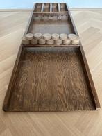 Vintage houten sjoelbak inclusief houten sjoelschijven, Ophalen, Gebruikt, Overige typen