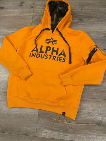 Alpha İndustries sweater hoodie oranje 