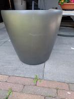 Grote kunststof grijze bloempot op wielen in goede staat, Tuin en Terras, Bloempotten, Ophalen, Kunststof, Gebruikt, 40 cm of meer