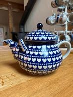 Bunzlau Theepot 3 Liter Hartjes Design, Ophalen of Verzenden, Zo goed als nieuw, Aardewerk, Overige typen