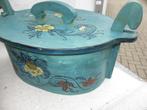 Zweeds houten gebogen Tina box (2x) en draagmand, Antiek en Kunst, Curiosa en Brocante, Ophalen of Verzenden