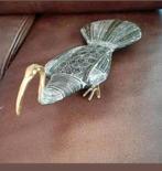 Egyptische Ibis gemaakt van Brons en Marmer handgesneden, Antiek en Kunst, Ophalen of Verzenden