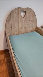 Bed van steigerhout ❗️deze week ophalen, Ophalen, 85 tot 100 cm, Zo goed als nieuw, Lattenbodem