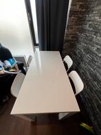 Ikea eettafel hoog compleet met 4 stoelen, Ophalen, Gebruikt, 4 tot 6 stoelen