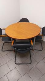 ronde tafel met 4 stoelen, Huis en Inrichting, Tafels | Eettafels, Ophalen, Gebruikt, Rond, Metaal