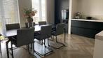 Eetkamertafel met 6 stoelen, Huis en Inrichting, Tafels | Eettafels, Ophalen, Gebruikt, Eikenhout, 200 cm of meer