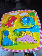 Houten Dinosaurus Puzzel, Ophalen, 2 tot 4 jaar, Zo goed als nieuw, Van hout