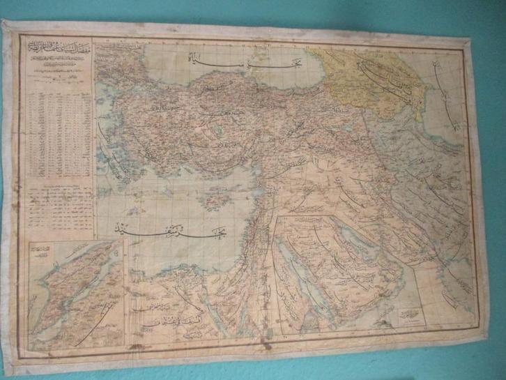 Grote landkaart Osmaanse Rijk ca 1850 - 97x67 cm, Verzamelen, Militaria | Algemeen, Landmacht, Kunstobject, Azië, Verzenden