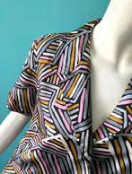 Vintage originele jaren 70 jurk met grafisch motief maat 42, Verzenden, Maat 42/44 (L), Vintage, Knielengte