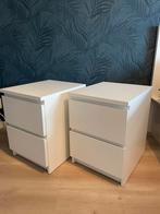 Malm ladekast/nachtkastje - wit - 2 stuks, Huis en Inrichting, Slaapkamer | Nachtkastjes, Ophalen, Minder dan 45 cm, 55 tot 70 cm