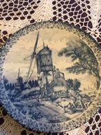 Oude Delfs Blauw Wandbord. De Zomer., Ophalen of Verzenden