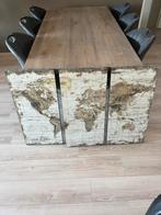 Schilderij / wandpanelen wereldkaart 3-delig, Antiek en Kunst, Kunst | Schilderijen | Modern, Ophalen