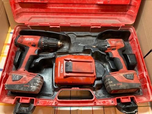 Hilti set boor / schroefmachine + slagmoersleutel, Doe-het-zelf en Verbouw, Gereedschap | Boormachines, Gebruikt, Boor- en Schroefmachine