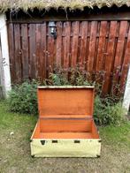 Grote gele kist, mooie opslagkist of scheepskist, Huis en Inrichting, Woonaccessoires | Kisten, Ophalen, Minder dan 50 cm, Gebruikt