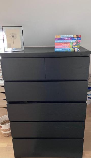 Ladekast zwart Malm 123x80x43 beschikbaar voor biedingen