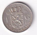 1 Gulden 1958 met tikjes op de rand, Postzegels en Munten, Munten | Nederland, 1 gulden, Koningin Juliana, Verzenden, Zilver