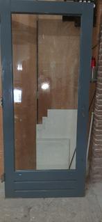 Buitendeur Hardhout Dubbelglas, Doe-het-zelf en Verbouw, Deuren en Horren, 80 tot 100 cm, Gebruikt, Glas, Buitendeur
