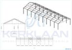 Complete staalconstructie 491 m² | 12.80m x 38.40m, Doe-het-zelf en Verbouw, Metalen, Ophalen of Verzenden, Gebruikt, IJzer