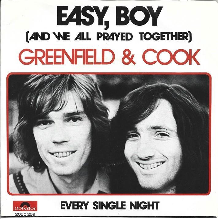 Greenfield & Cook - Easy, boy uit 1973, Cd's en Dvd's, Vinyl Singles, Gebruikt, Single, Pop, 7 inch, Verzenden