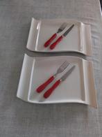 Mooie DINNER/DESSERT BORDEN MET BESTEK.,TWEE SETS., Huis en Inrichting, Keuken | Servies, Ophalen of Verzenden, Overige stijlen