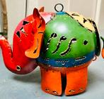 Handgemaakte Olifant Theelichthouder Metaal, Huis en Inrichting, Woonaccessoires | Kandelaars en Kaarsen, Ophalen, Nieuw, Metaal