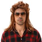 Maaskantje Pruik Carnaval bruin, Verzenden, Nieuw, Carnaval